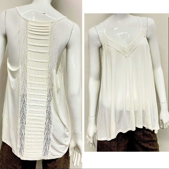 Longline Lace Detail Tunic Tank Top - Picture 4 of 6